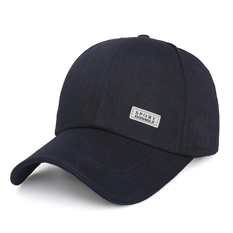 Canvas Baseball Cap Men'S Middle-Aged And Elderly Spring Sunscreen Casual Fishing Shade Duck Outdoor Tongue Hat