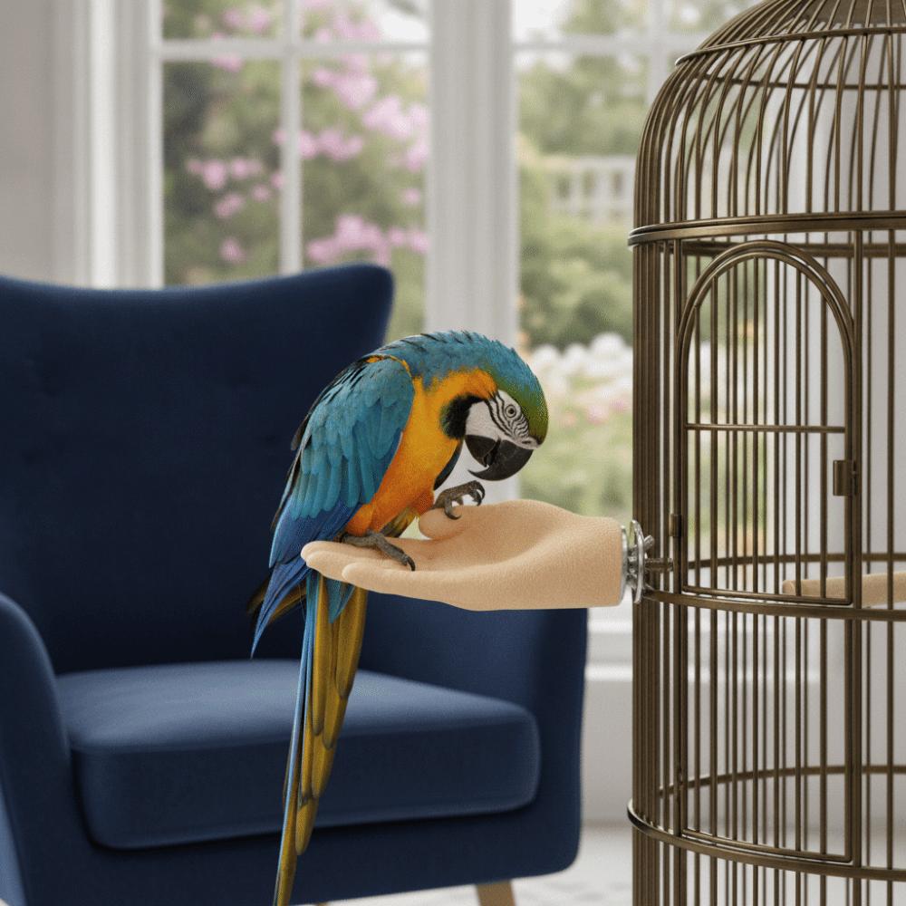 Wear Resistant Fake Hand Bird Resting Pole Non-Slip Parrot Training Stand Bird Cage Accessories