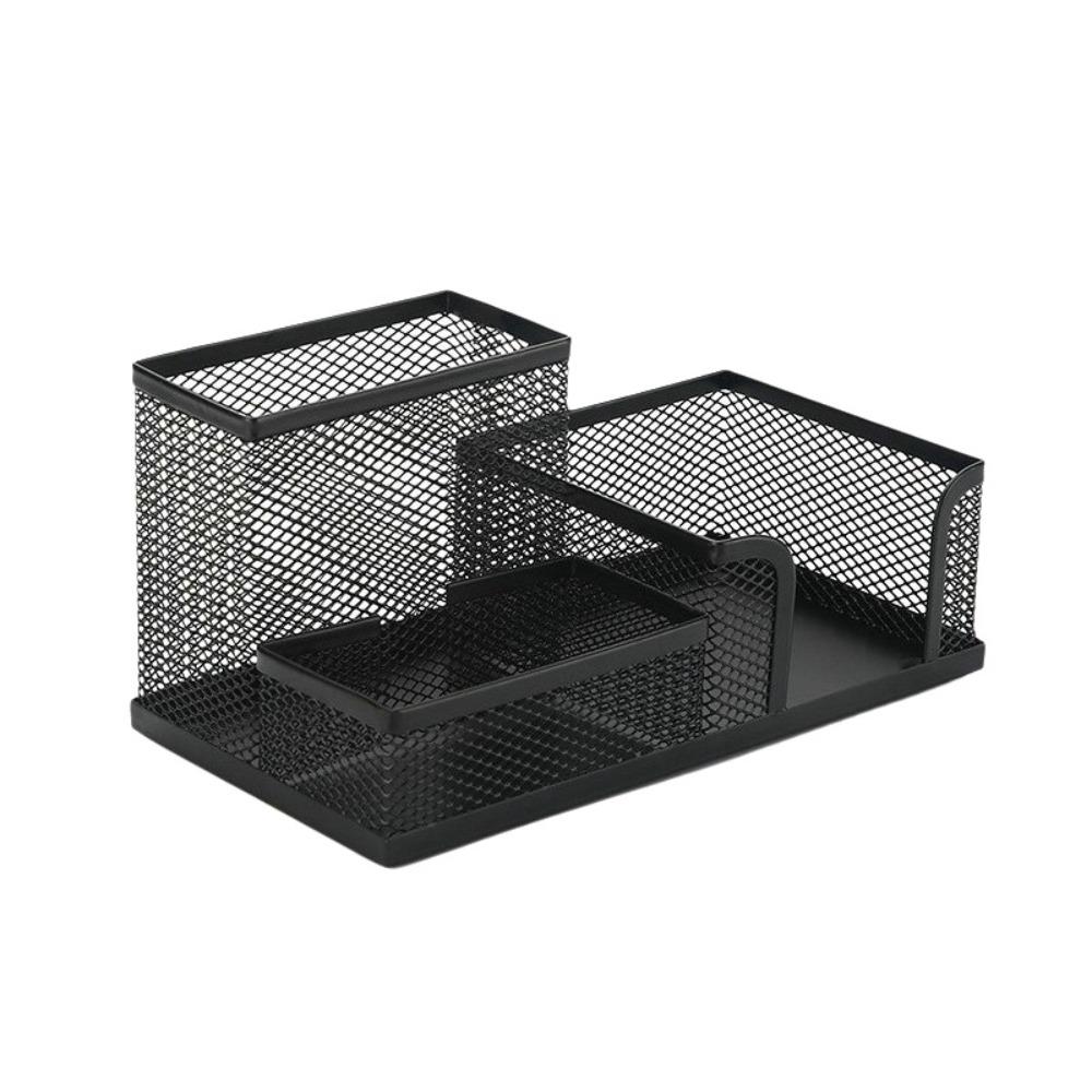 Mesh Design Pencil Storage Box 3/4 Grid Desk Stationery Organizer Pen Holder Education