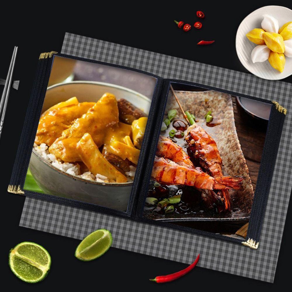 PVC Recipe Book Cover Transparent Menu Paper Holder Waterproof a4 Document Holder DIY Menu Making
