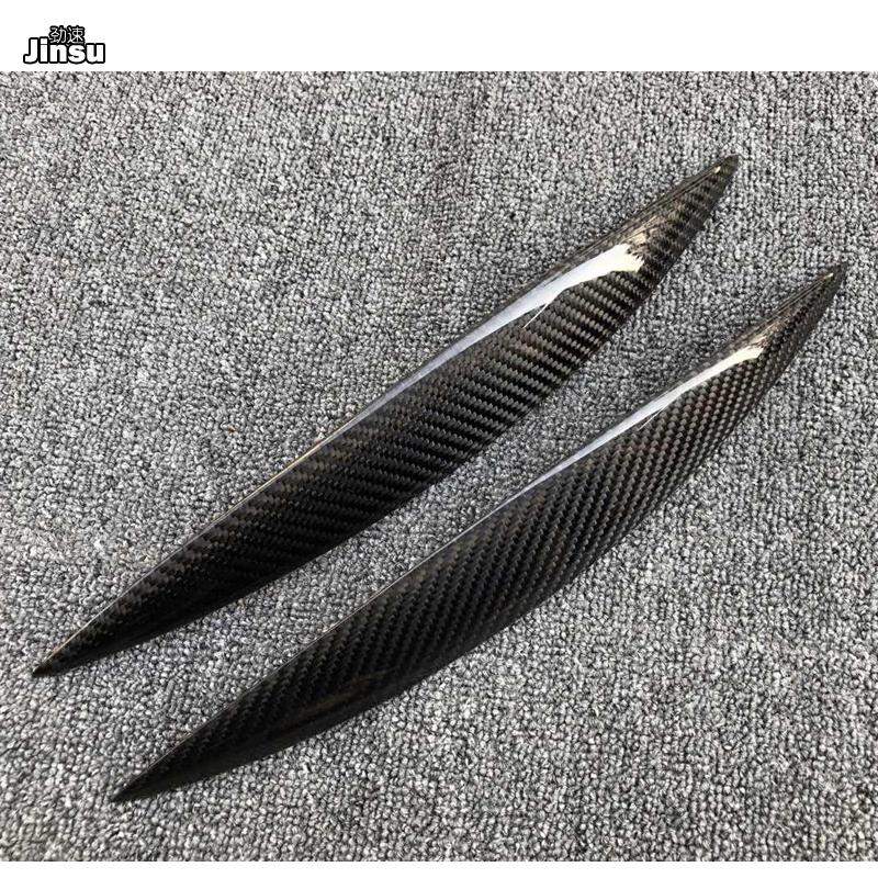 For Infiniti G35 Sedan 2002 - 2007 Carbon Fiber Headlight Cover Eyelids V35 Fiber Glass FRP Primer Front Lamp Decorative Sticker