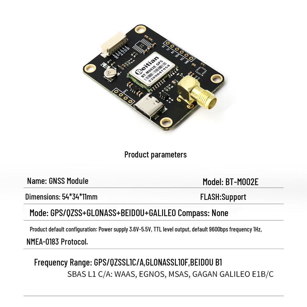 North Sky Dual-Frequency GNSS Module with L1+L5 BeiDou RTK GPS and Compass - Model BT-M002