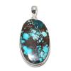 Natural Tibetan Turquoise Gemstone 925 Sterling Silver Pendant 2.36" L8R46