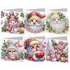 6PCS Christmas DIY Diamond Art Greeting Cards Congratulations Cards & Gifts