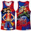 2026 Аниме One Piece Луффи Специальное издание Баскетбольная майка-жилет, Взрослый мужской Баскетбольная майка-жилет Детский мультяшный жилет