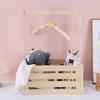 Sturdy Wooden Baby Shower Closet Multi-functional Wooden Baby Hanger Large Capacity Garment Hamper Stylish Wall Cabinet Storage