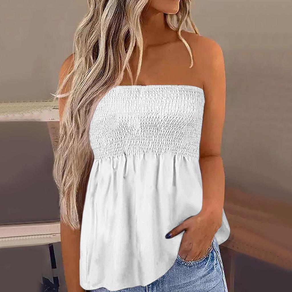 Топы-трубы для женщин, милая сексуальная футболка без рукавов с открытыми плечами и принтом