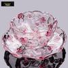 Flavinmci European Rose Glass Fruit Plate & Bowl Set