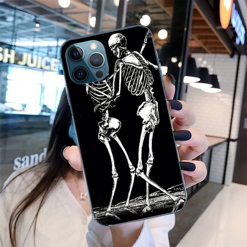 Чехол для телефона «Скелет» для Iphone 11 12 13 Pro Max 5S 6S 7 8 Plus X Xr Xs Max Se 2020 13 Mini Case Cover