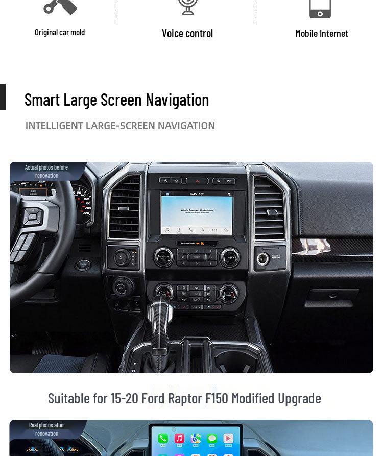 Ford Raptor F150 Android Смарт-Навигация Сенсорный Экран с CarPlay