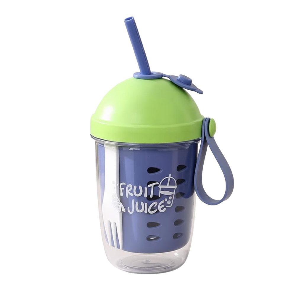 Double Wall Fruit Cup Leak Proof Breakfast Cup Multifunctional Salad Cup