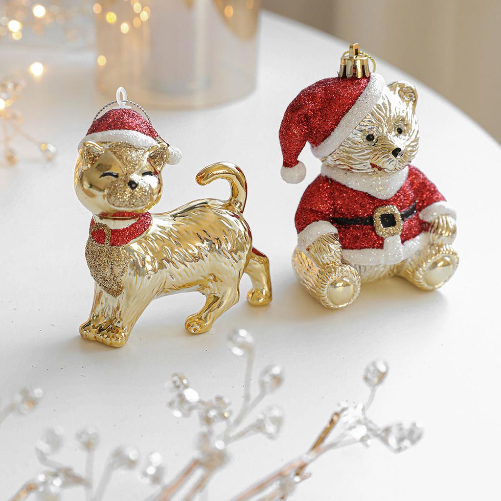 Украшение для рождественской елки Мерцающее ABS Украшение для подвешивания на елку для двери, каминной полки, венка Зимнее праздничное украшение для вечеринки