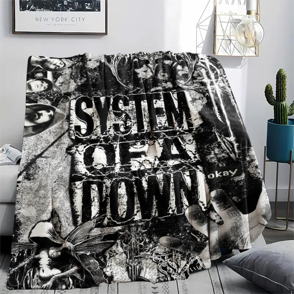 1PC system of a down Print Flannel Blanket, High quality Comfortable for All Seasons, Home Decor, Warmth and Comfort, Perfect for Christmas Gifts