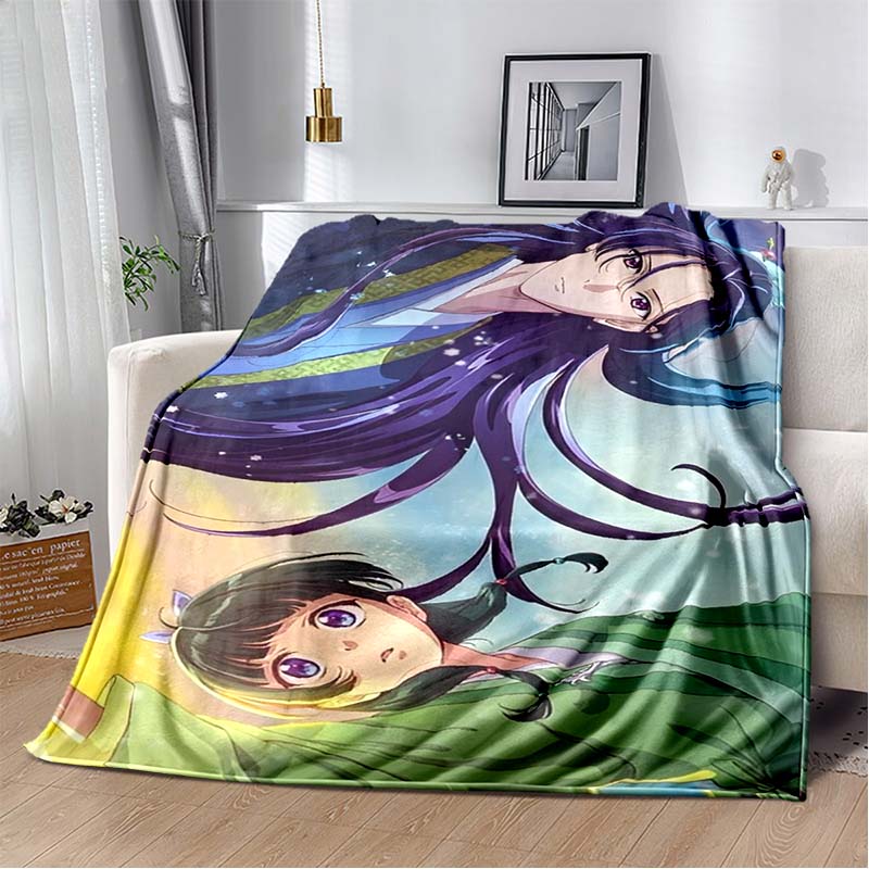 The Apothecary Diaries Maomao Jinshi Cherry Blossom Flannel Throw Blanket Soft Plush Blanket for Sofa Bed Anime Girls Home Decor Gift