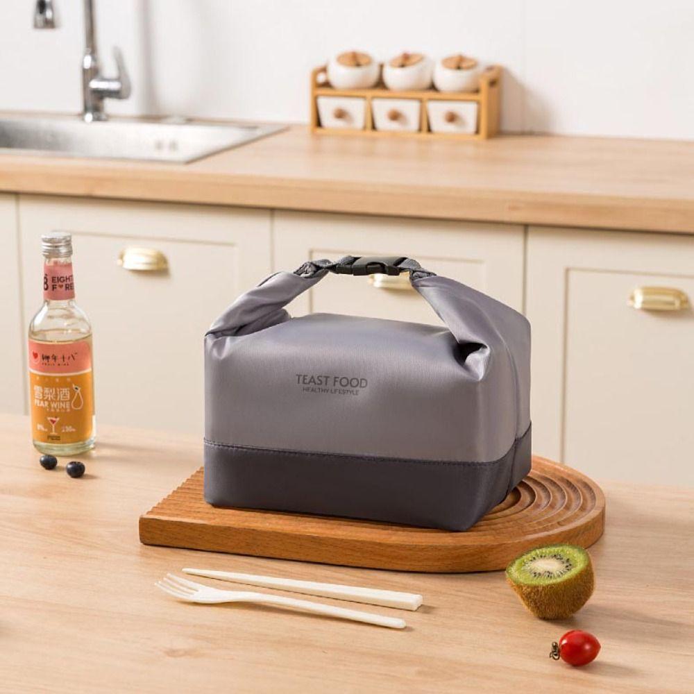 Letter Lunch Bag with Strap Waterproof Camping Picnic Bag Portable Handheld Lunch Bag  Travel