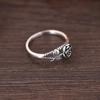 Retro Style Old Flower Ring, Three-Dimensional Rose Classical Thin Ring, Charming Index Finger Ring With Temperament