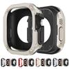 Чехол 2 в 1 для Apple Watch Series 10/9/8/7/SE/6/5/4 Ultra 46 мм 42 45 40 44 49 мм TPU + PC Ударопрочный Защитный Бампер для iwatch