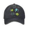 Funny Playing Pickleball Equation Formula Baseball Caps Distressed Denim Washed Snapback Hat Unisex Women Outdoor Workouts Soft Hat