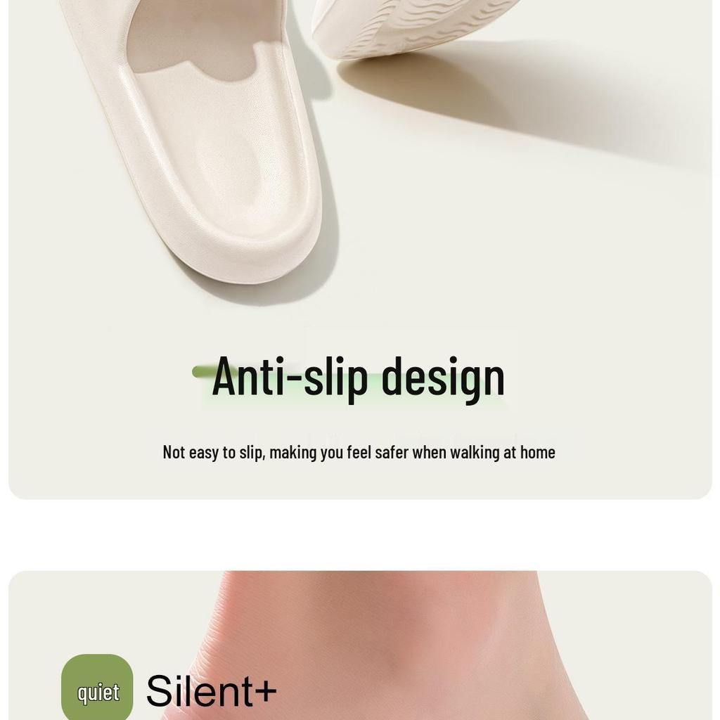 Женские нескользящие мягкие тапочки Jieliya - Летний стиль 2025, для дома и душа