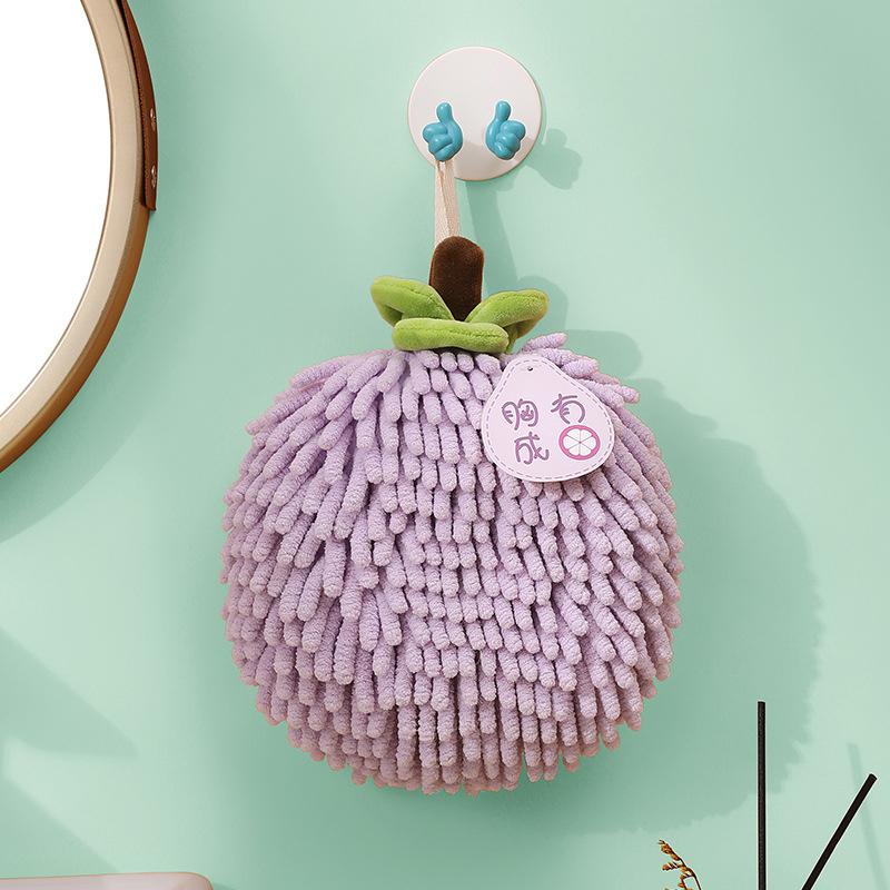 Полотенца для рук из шенилла, протирание, полотенце для рук, мяч с петлями для подвешивания, для кухни, ванной, быстросохнущий, мягкий, впитывающий, из микрофибры, гандбол