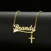 NEWNORTH Custom Letter Necklace Stainless Steel Personality Hanging Love Pendant DIY Design English Name Clavicle Chain Necklace