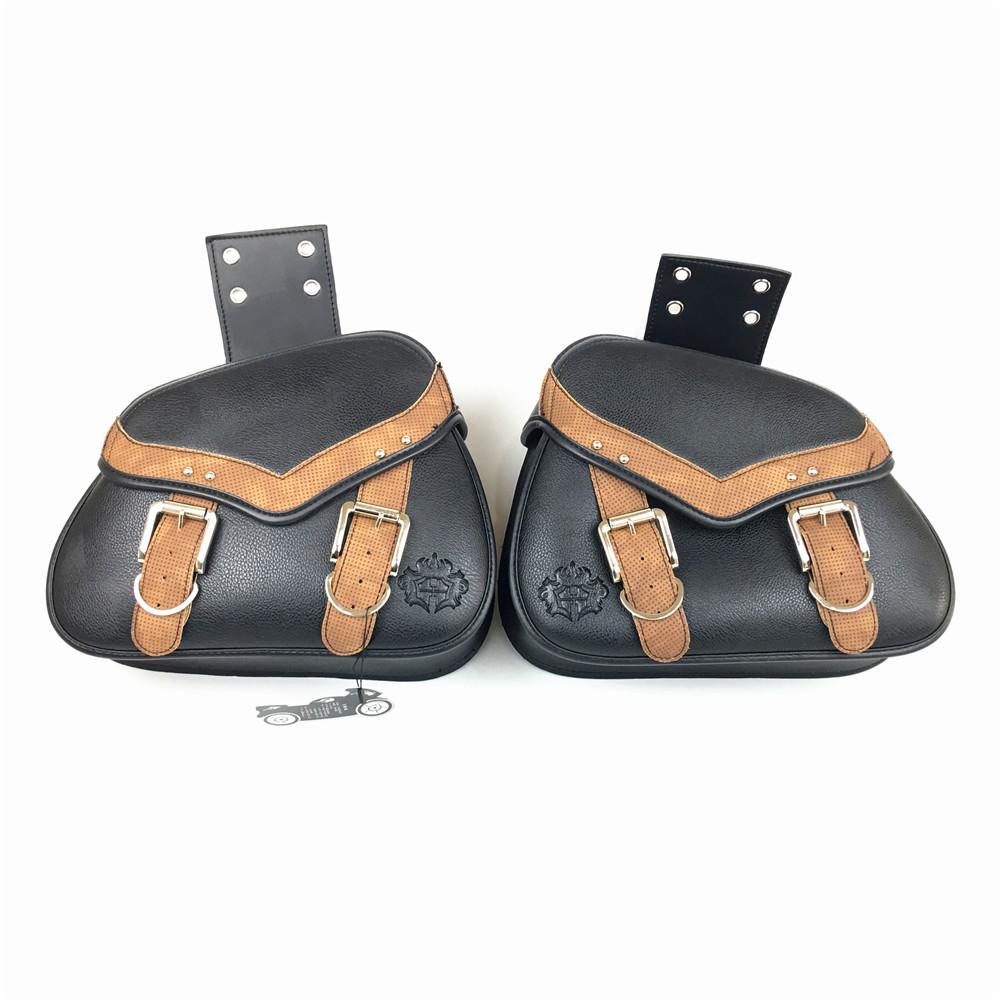 2 шт. универсальная мотоциклетная седельная сумка из искусственной кожи, седельная сумка для инструментов, сумка для хранения багажа для