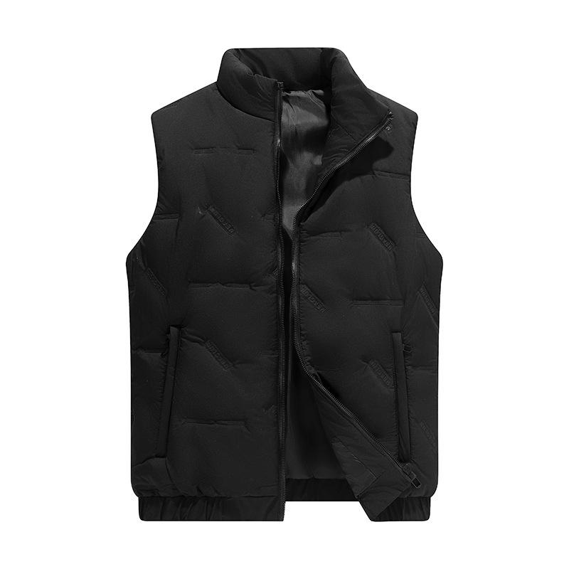 Men S Stand Collar Thick Workwear Vest For Winter