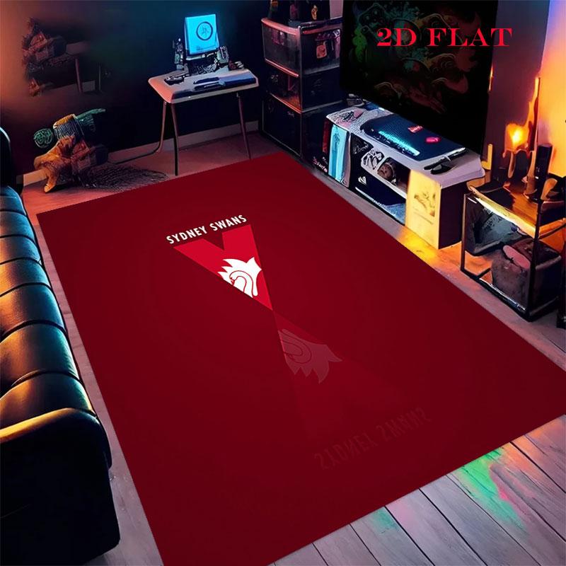 Sydney Swans poster Carpet Rug for Living Room Bedroom Home Sofa Decoration,Kids play Nonslip Floor Mat