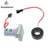 22MM 0-100A Digital Ammeter Current Meter/Voltage Meters Indicator Led Lamp Square Signal Light AC20-500V