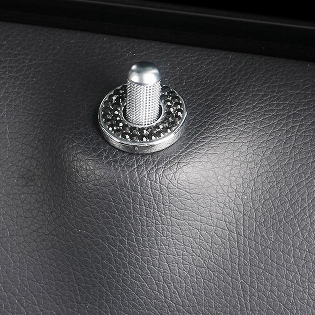 4 Pack Bling Car Inner Door Lock Covers Trim Pull Rod Bolt Stickers Car Interior Bling Rhinestone Decals for C200L