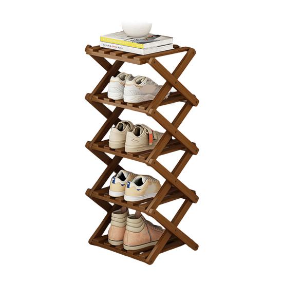 Экономящий место деревянный органайзер для обуви, складная полка для обуви, угловая, устойчивая конструкция, большой размер