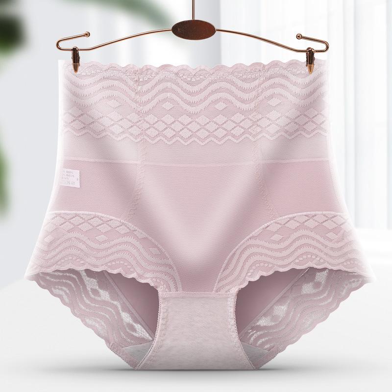 Lace Underwear for Women High Waist Body Shaping Antibacterial Cotton Crotch Plus Size Beautiful Sexy Triangle Panties
