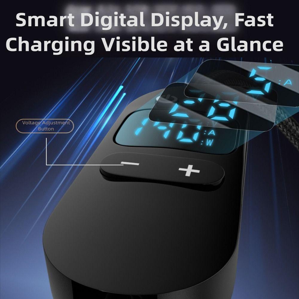 Digital Display Type-C to DC Power Cord 5V/9V/12V/15V/20V Boost Cable  Laptop Camera