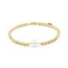 Bracelet - LUXENTER - Nakuru - Argent 925 - Finition or Jaune 18K - Perle Blanche