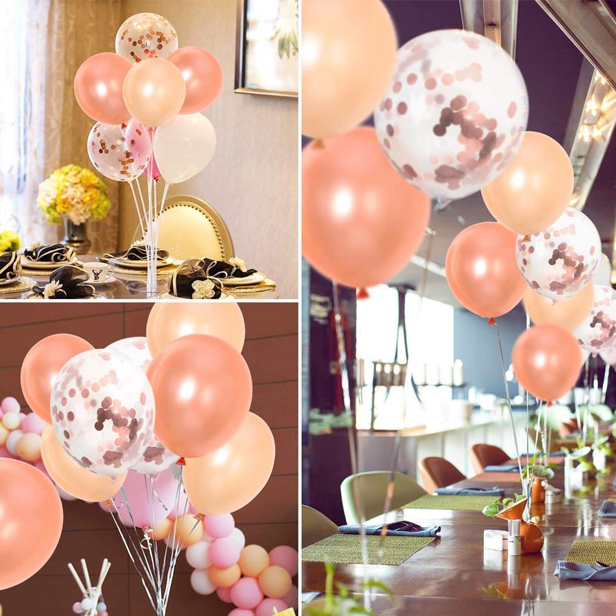 12-дюймовые прозрачные латексные шары с конфетти и блестками для свадеб, дней рождения и праздничных торжеств