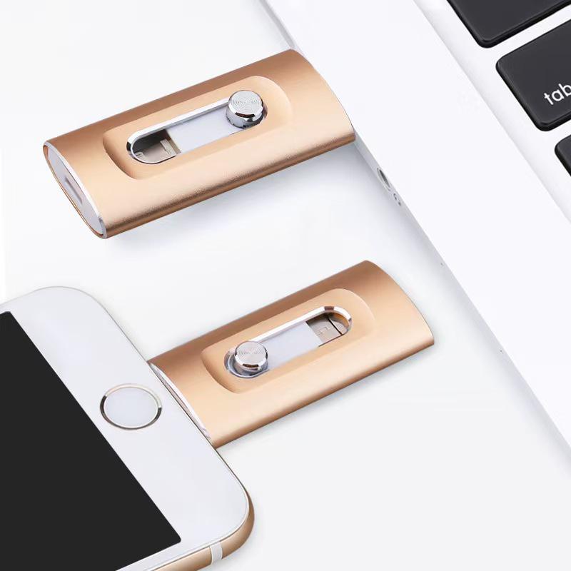 Флеш-накопитель USB для мобильных устройств Apple «три в одном» 64 ГБ - Совместим с iPhone и компьютером