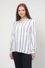 Women's Style Plus Size Shirt Stripe Patterned Cotton Big Size Shirt