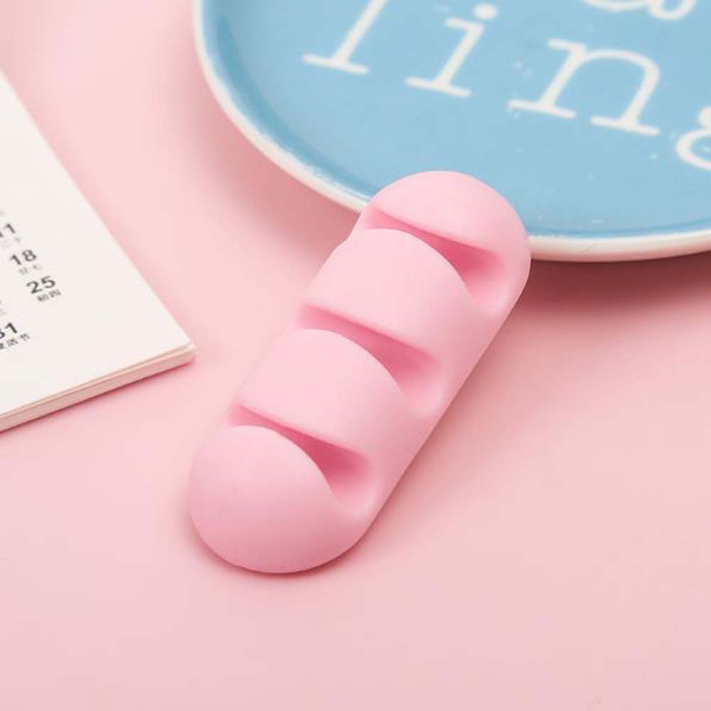 5 шт. Простой мини-силиконовый кабельный органайзер, легко устанавливается, легко брать с собой, подходит для рабочего стола и стены