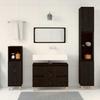 Wall Mounted Bathroom Furniture Set 3 pcs Black Oak Effect