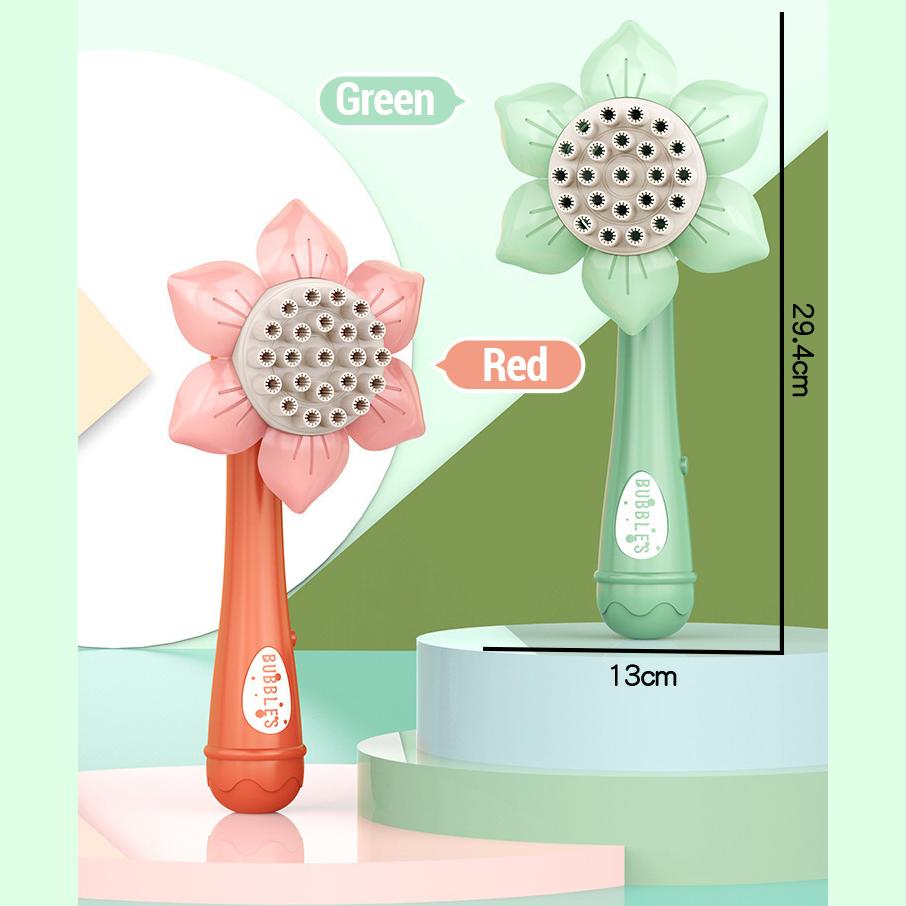 23 Hole Bubble Machine Sunflower Bubble Gun Stick Electric Bubble Blower Outdoor Fun Toys Bubble Machine Toy for Children