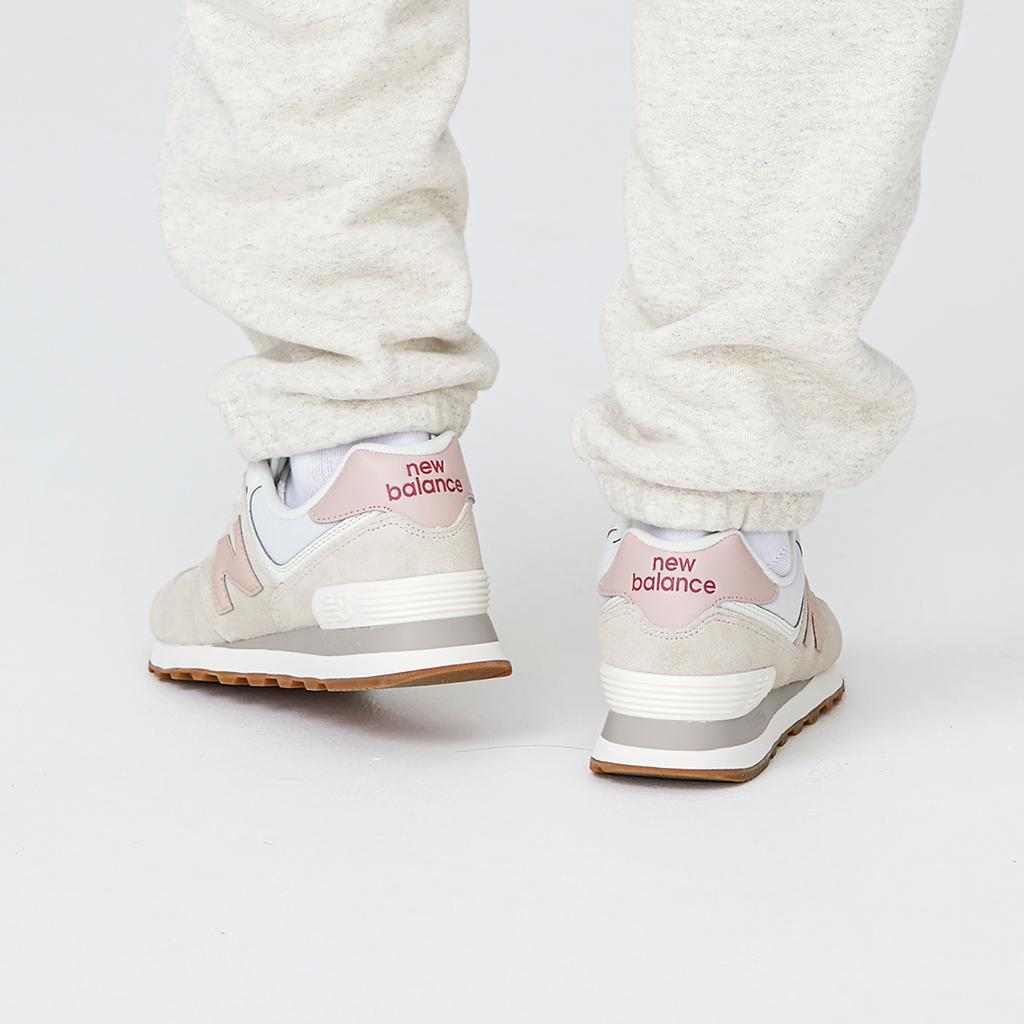New Balance 574 Бело-розовые кроссовки унисекс U574RE2