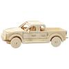 Wooden 3D Puzzle - Pickup Truck - 19.5 X 8 X 12 Cm - Self-assembly - For Children and Adults