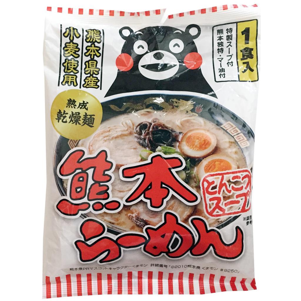 Cookland Aged Dried Kumamoto Ramen Kumamon 1 Serving X 20 Packets (with Logo)