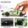 1:32 Scale Lambo LP780 Model Car, Zinc Alloy Pull Back Toy Car with Sound and Light for Kids Boy Girl