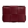Bottega Veneta Минималистичная сумка-подушка на молнии, однотонная, плетение Intreccio, из натуральной кожи ягненка, мини-сумка через плечо, женские сумки, Бордовый 666688VMAY16208