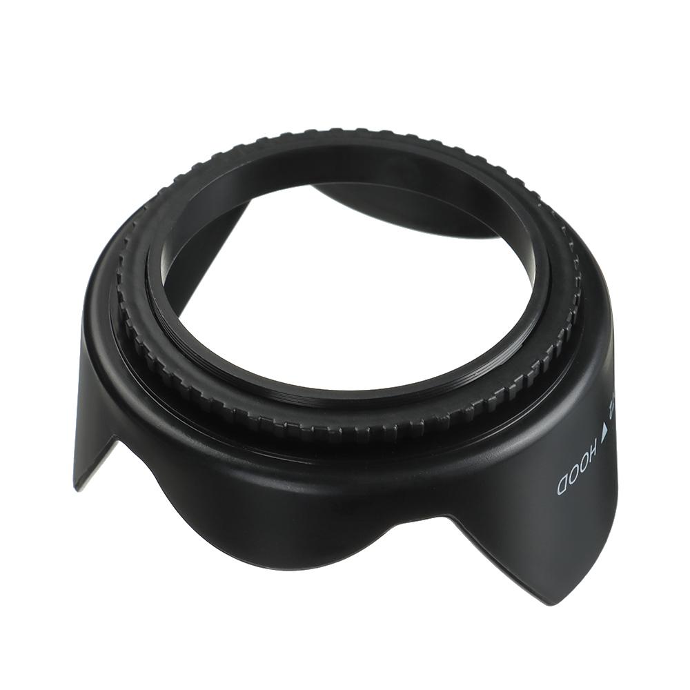 Practical Universal Camera Anti-Glare Cover Screwed Lens Hood Sunshade Protective Shield