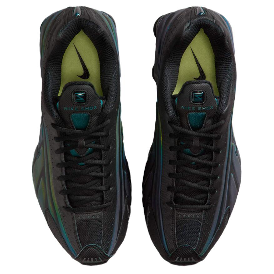 Nike Кроссовки мужские Shox R4 SE Черные Морские водоросли Разноцветные Светло-лимонный твист IM6596-001