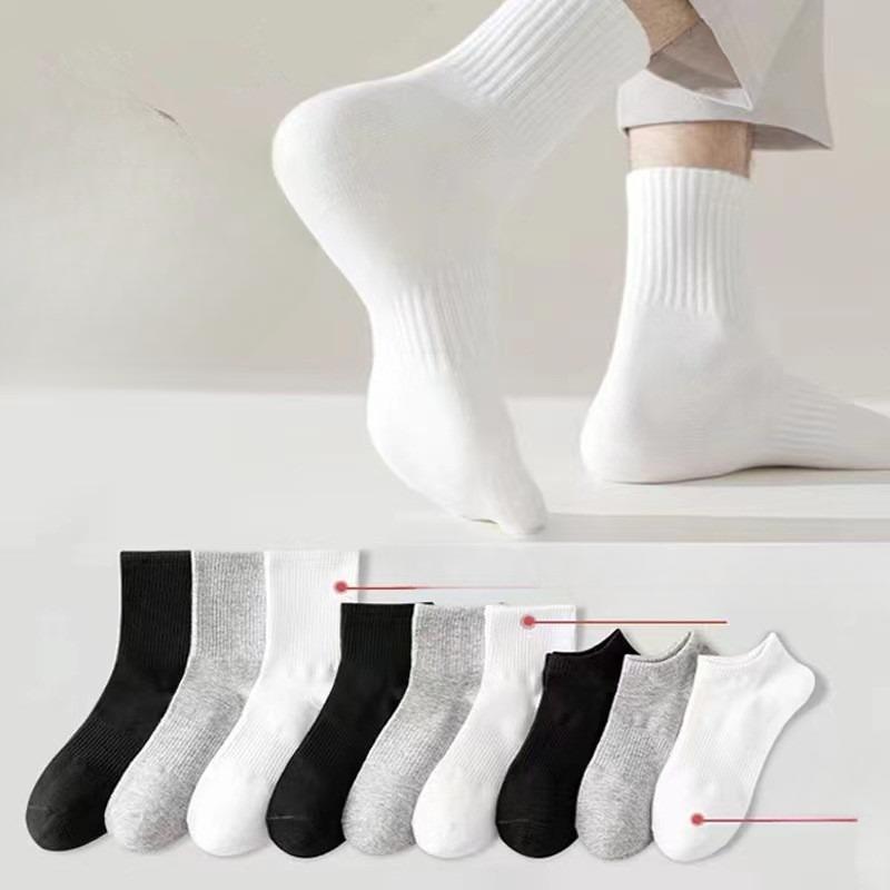 Men's Summer Deodorizing Sweat Absorbing Exercise In Tube Cotton Socks