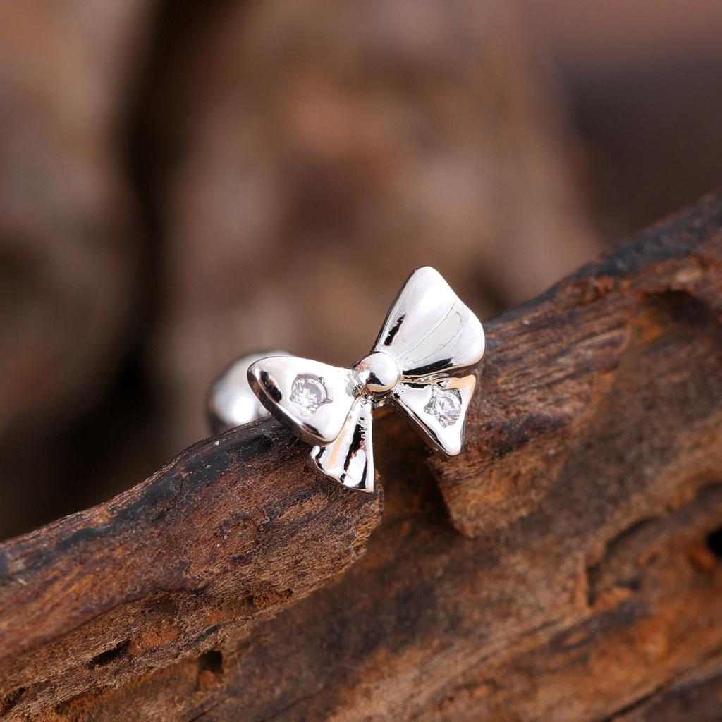 Набор из 10 серег для хряща средней части хеликса, трагуса, конха, 20G, гипоаллергенная хирургическая нержавеющая сталь, циркон, женские пирсинг-украшения