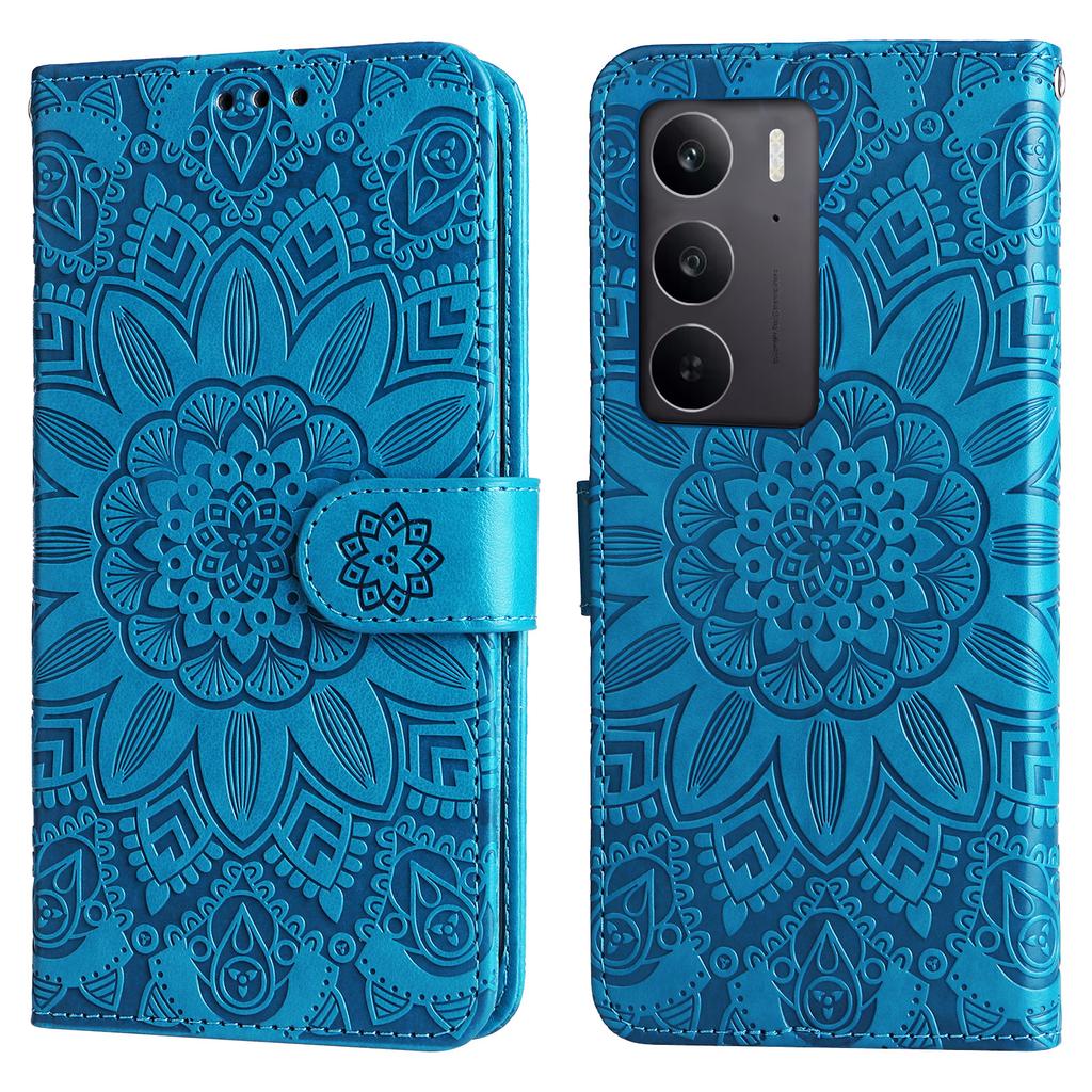 For Oppo A5 5G/4G/Realme C75 5G/C75 4G/C71 4G/14x 5G Case Sunflower Imprint Leather Wallet Phone Cover
